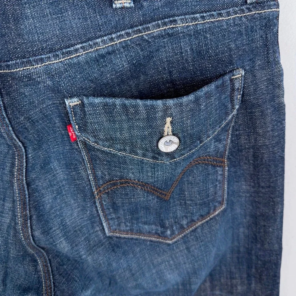 Levis Jeans Mens 38x30 Blue Slim Straight 514 Flap Pocket Denim Workwear Casual